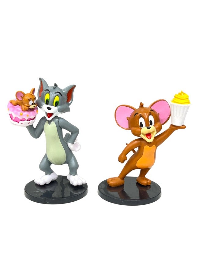 AUGEN Tom & Jerry Set of 6 Action Figure Limited Edition for Car Dashboard, Decoration, Cake, Office Desk & Study Table (12cm)(Pack of 6) - Image 4